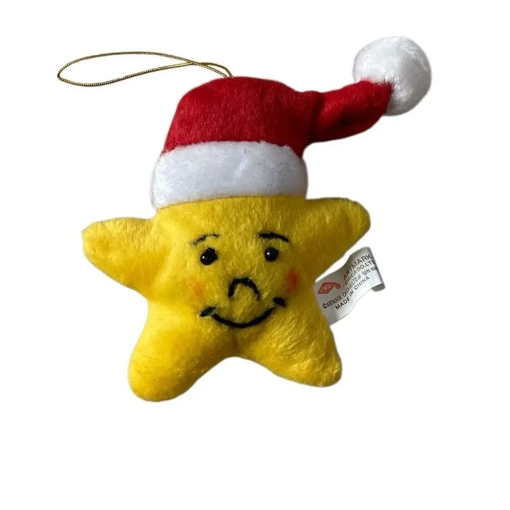 Vintage 90s Celestial Star Anthropomorphic Ornament Whimsigoth RARE decor plush